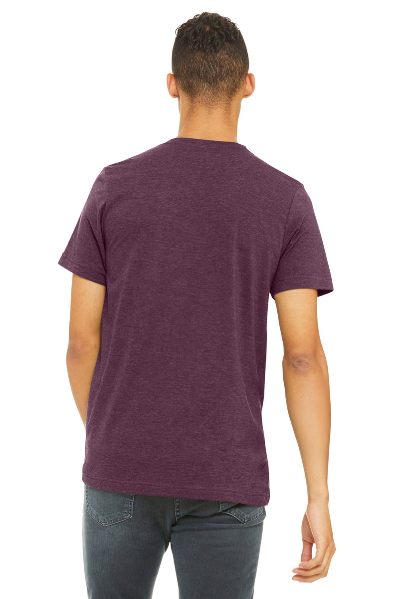 BELLA+CANVAS  Unisex Heather CVC Short Sleeve Tee - Heather Maroon
