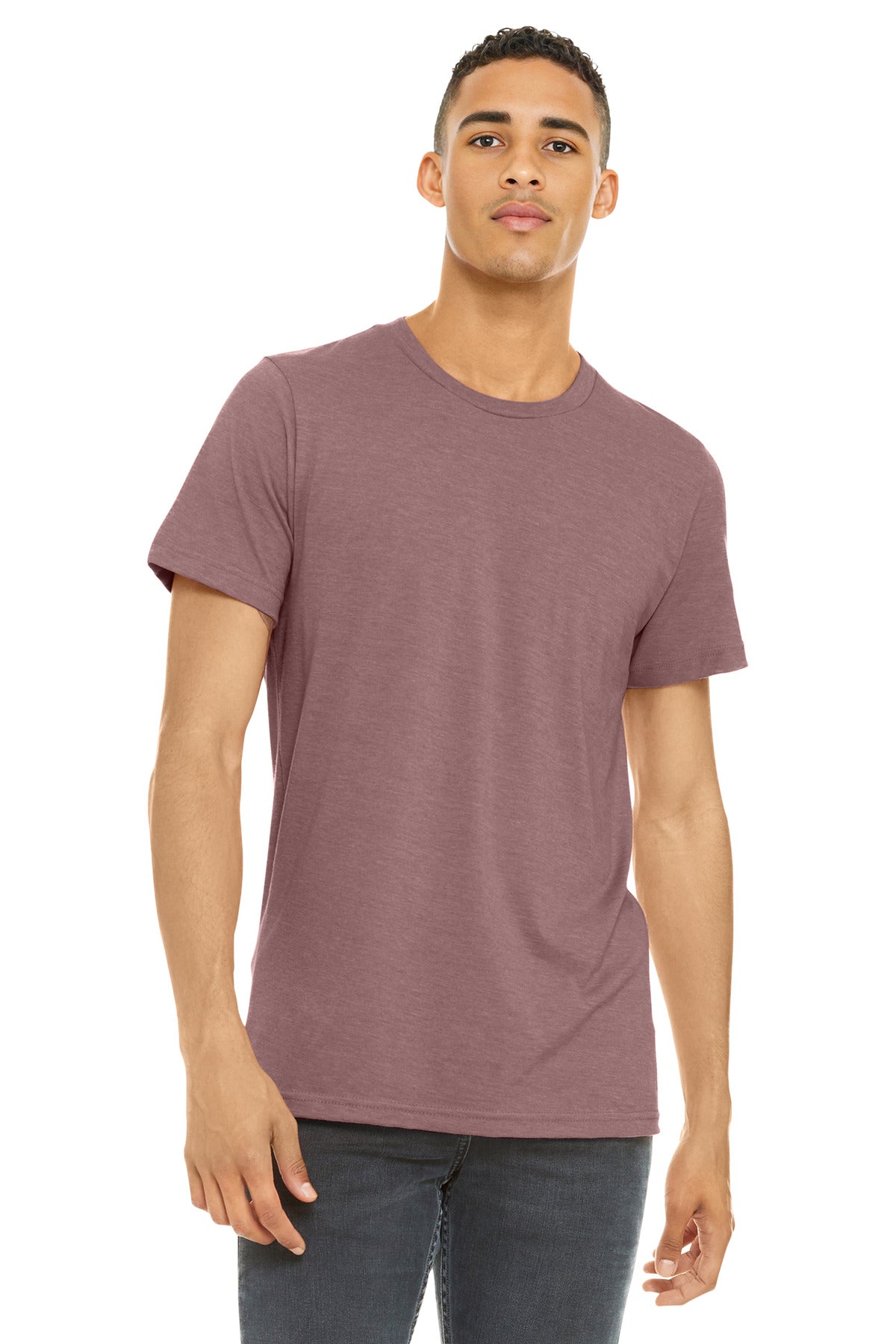 BELLA+CANVAS  Unisex Heather CVC Short Sleeve Tee - Heather Mauve