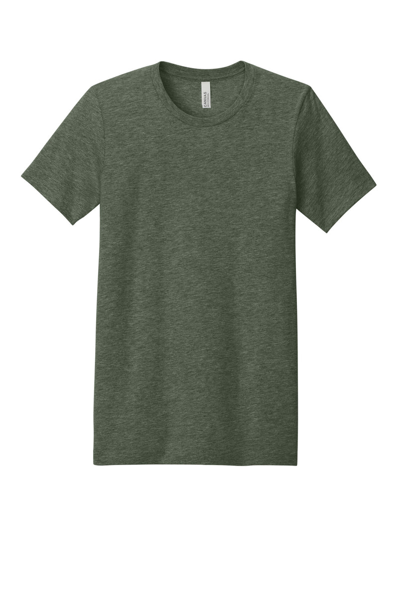 BELLA+CANVAS  Unisex Heather CVC Short Sleeve Tee - Heather Military Green