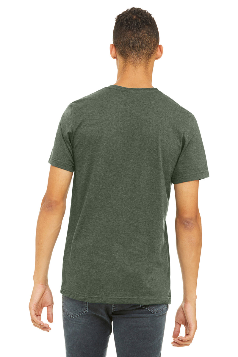 BELLA+CANVAS  Unisex Heather CVC Short Sleeve Tee - Heather Military Green