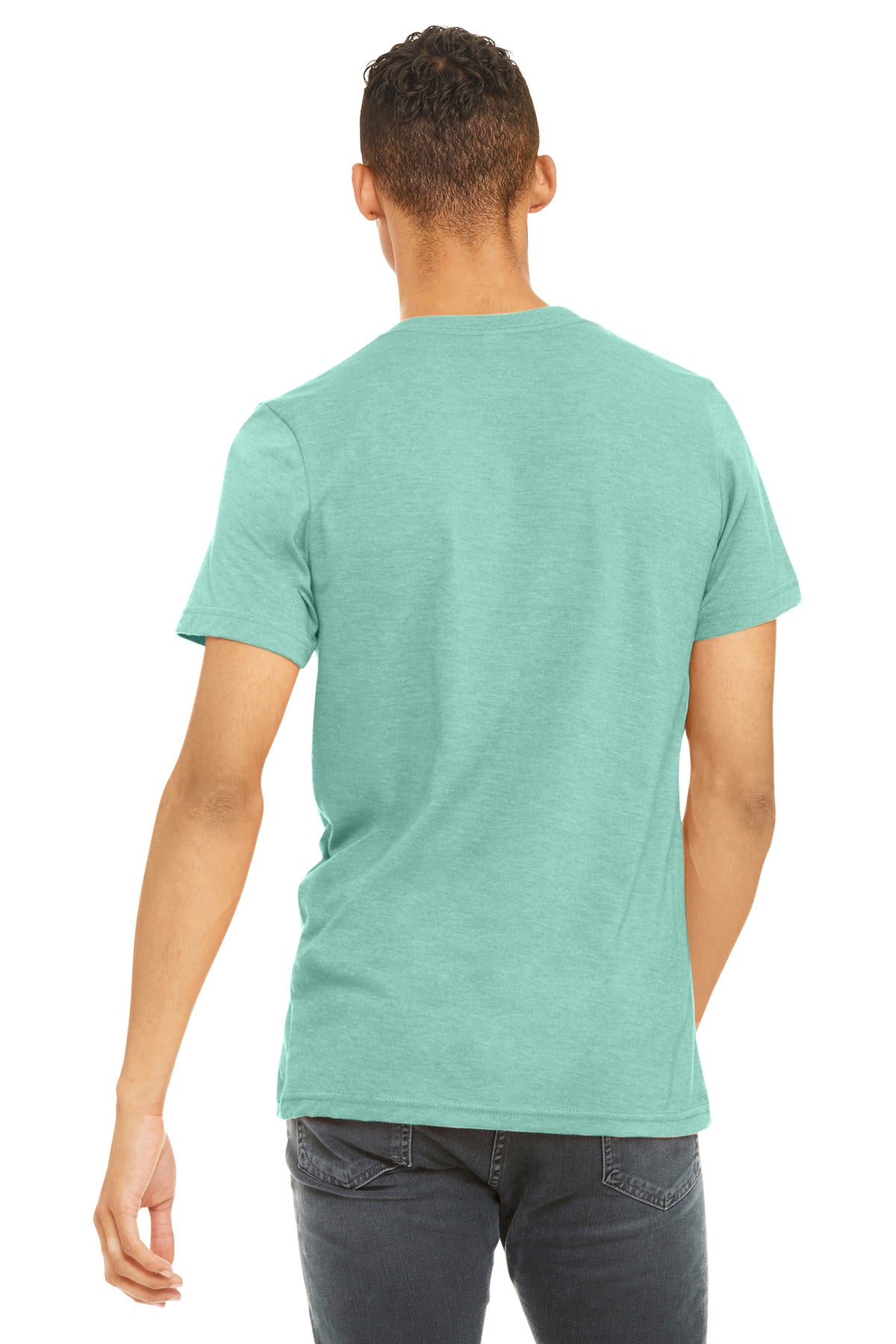 BELLA+CANVAS  Unisex Heather CVC Short Sleeve Tee - Heather Mint