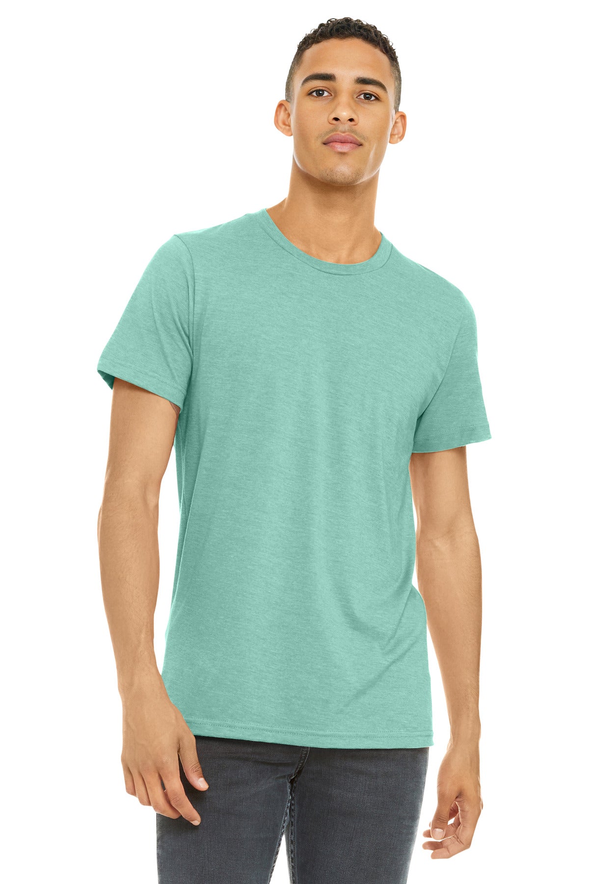 BELLA+CANVAS  Unisex Heather CVC Short Sleeve Tee - Heather Mint