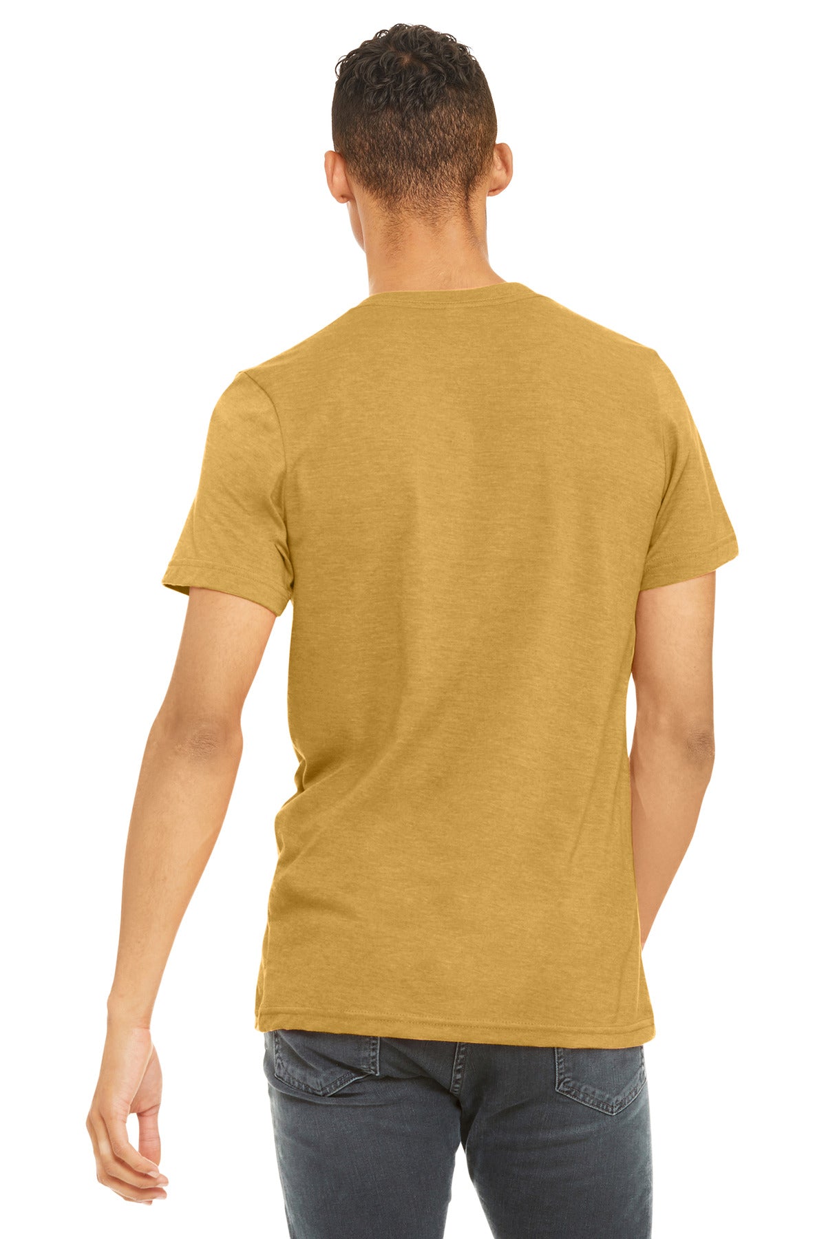 BELLA+CANVAS  Unisex Heather CVC Short Sleeve Tee - Heather Mustard