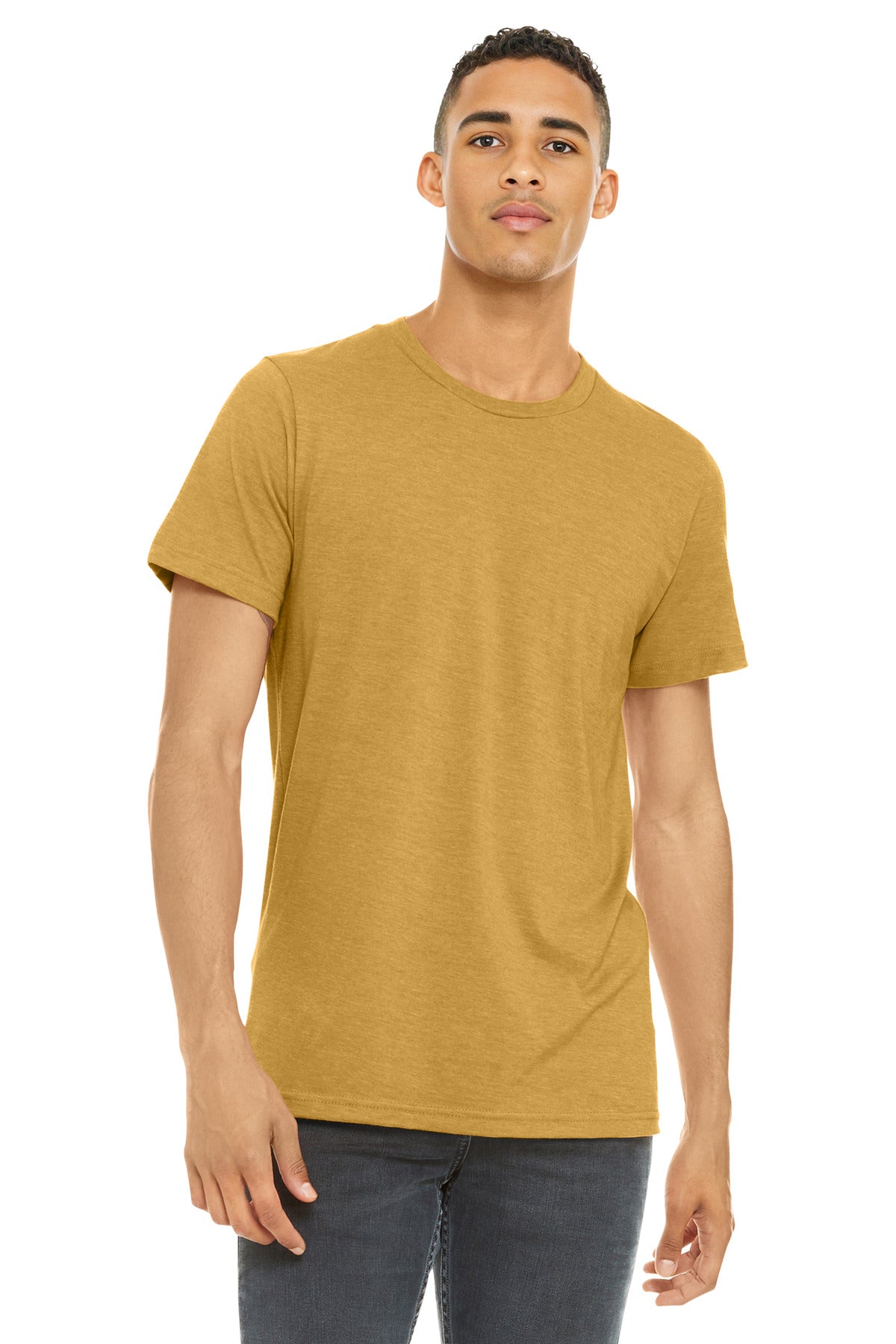 BELLA+CANVAS  Unisex Heather CVC Short Sleeve Tee - Heather Mustard