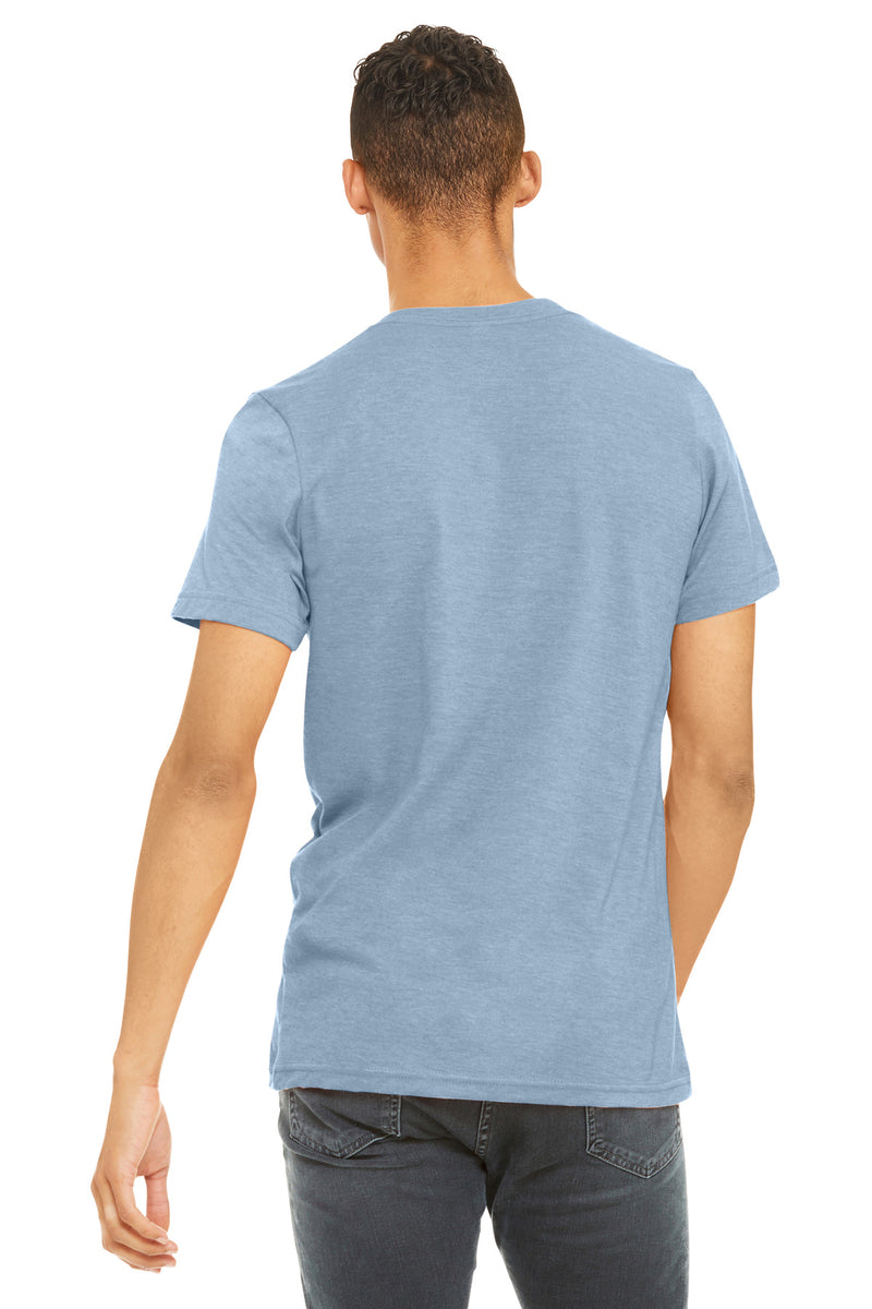 BELLA+CANVAS  Unisex Heather CVC Short Sleeve Tee - Heather Prism Blue