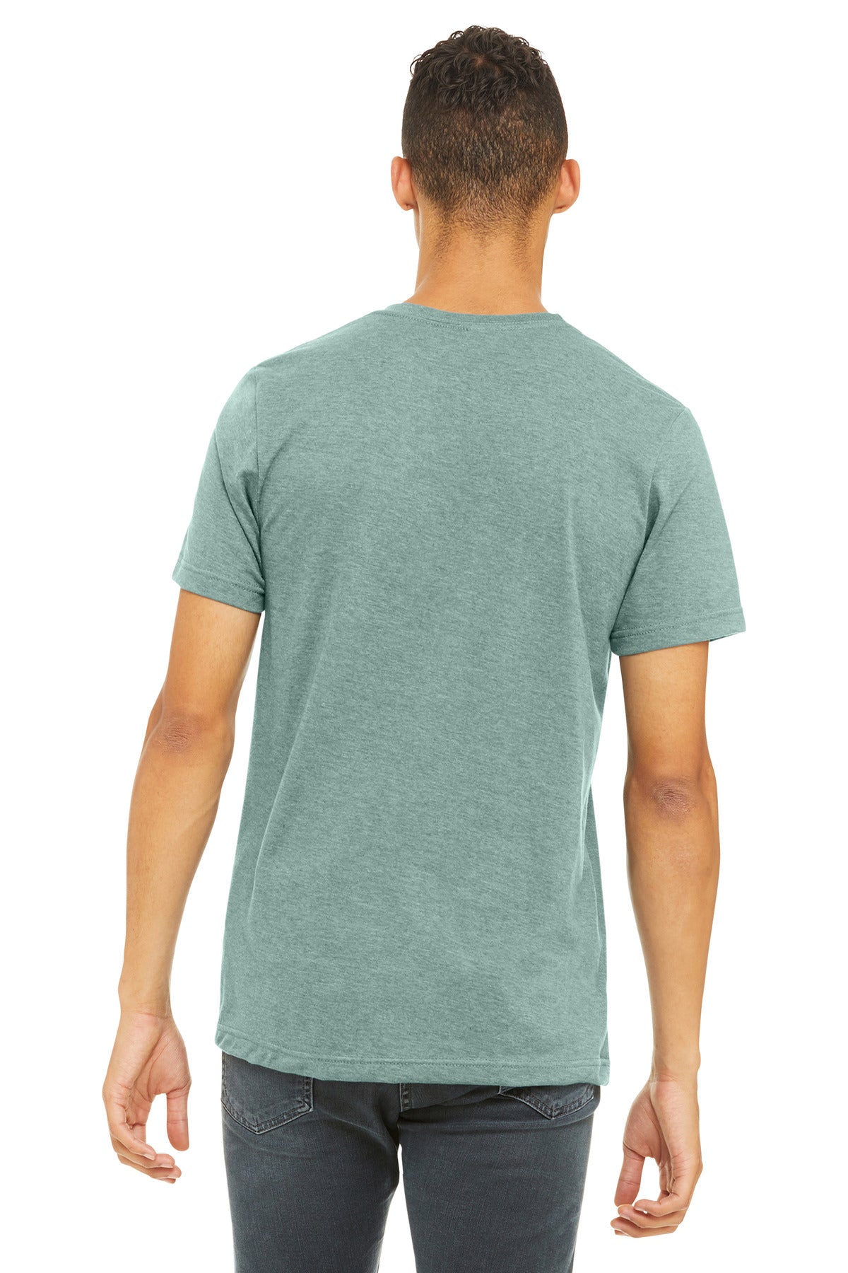 BELLA+CANVAS  Unisex Heather CVC Short Sleeve Tee - Heather Prism Dusty Blue
