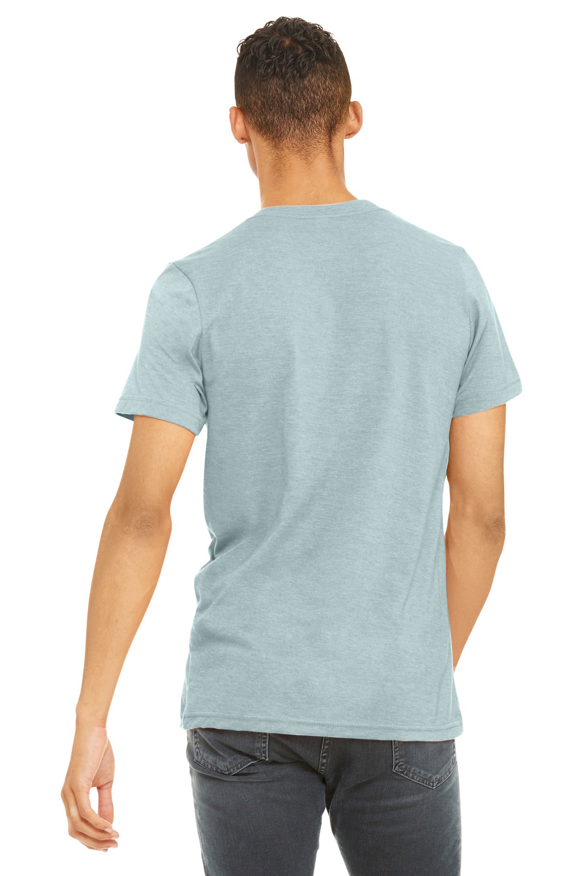 BELLA+CANVAS  Unisex Heather CVC Short Sleeve Tee - Heather Prism Ice Blue