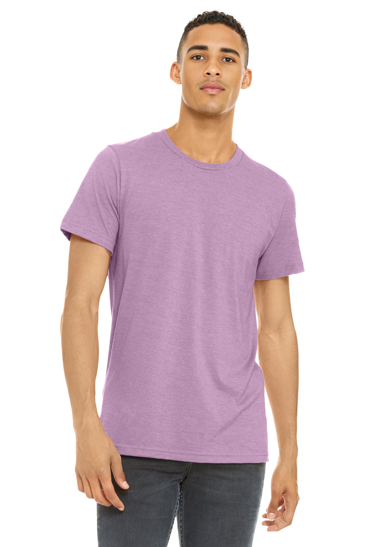 BELLA+CANVAS  Unisex Heather CVC Short Sleeve Tee - Heather Prism Lilac