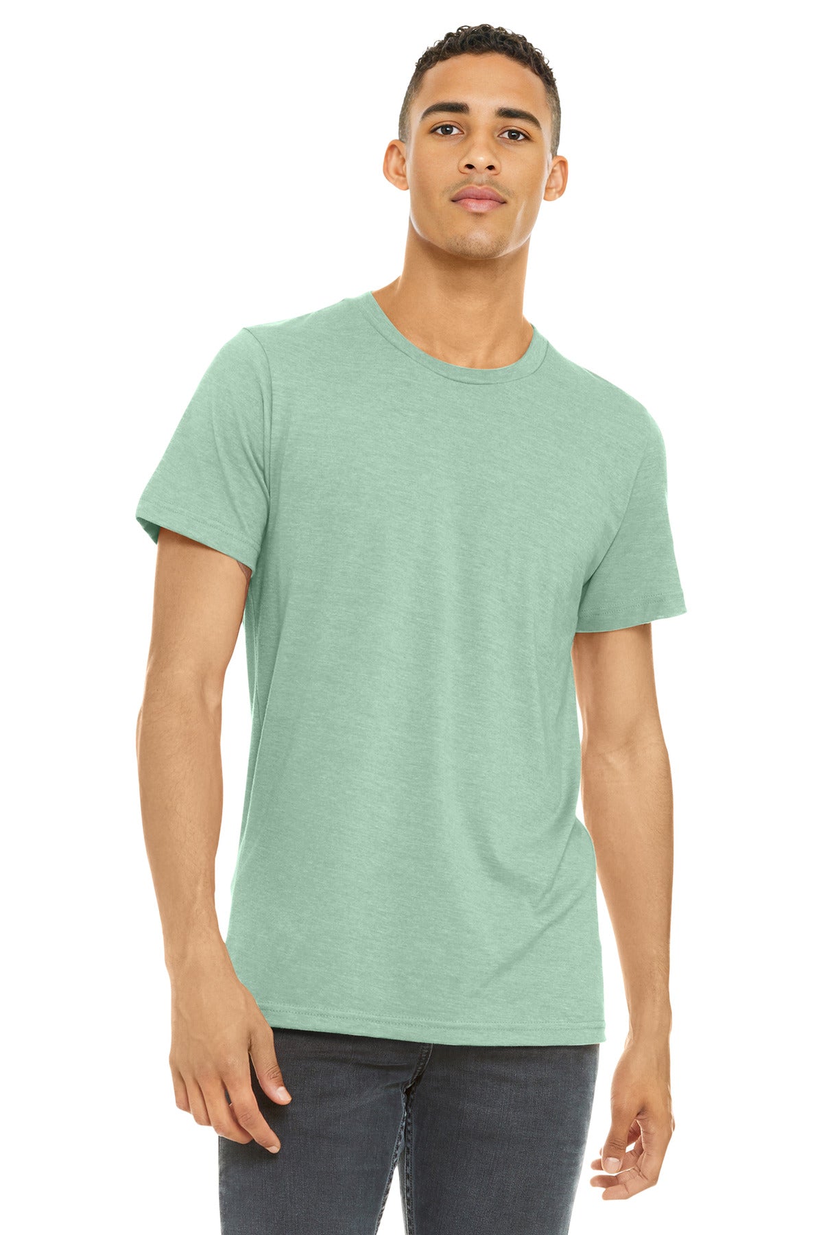 BELLA+CANVAS  Unisex Heather CVC Short Sleeve Tee - Heather Prism Mint
