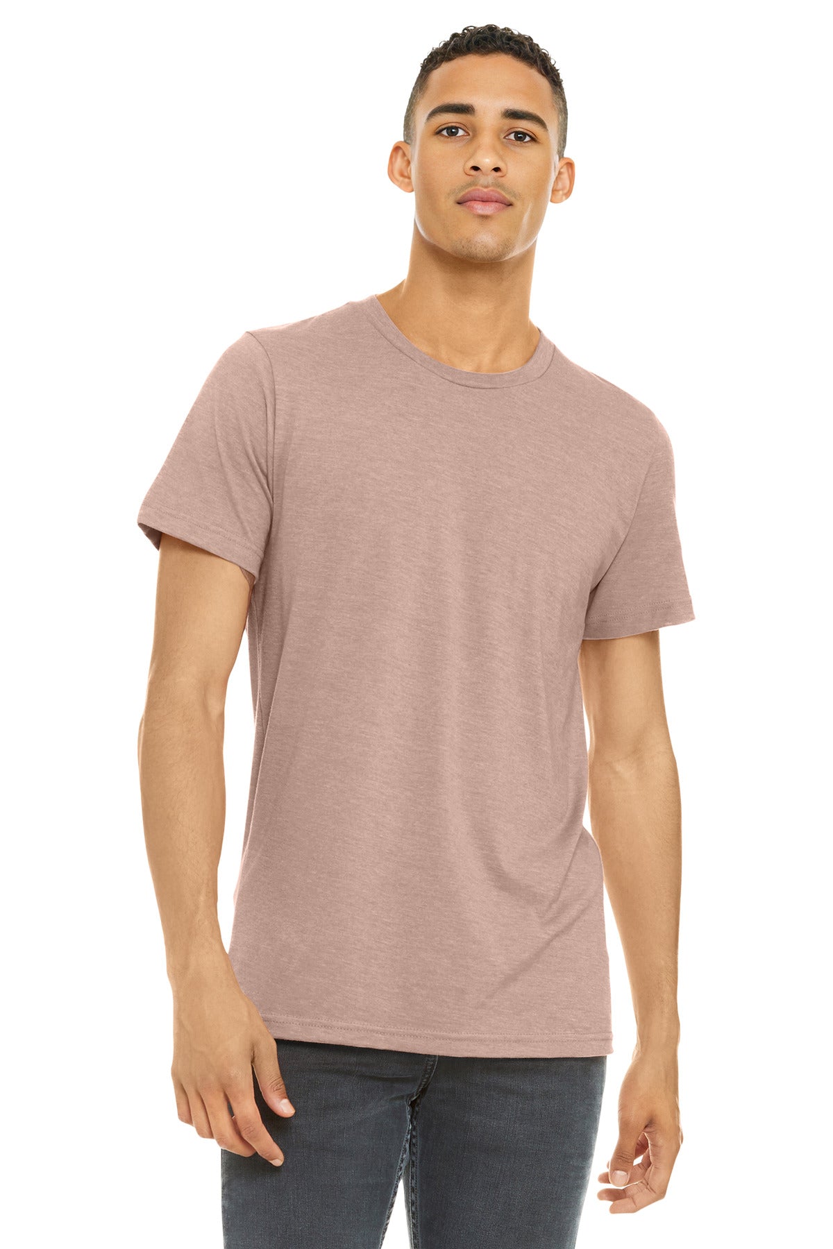 BELLA+CANVAS  Unisex Heather CVC Short Sleeve Tee - Heather Prism Peach