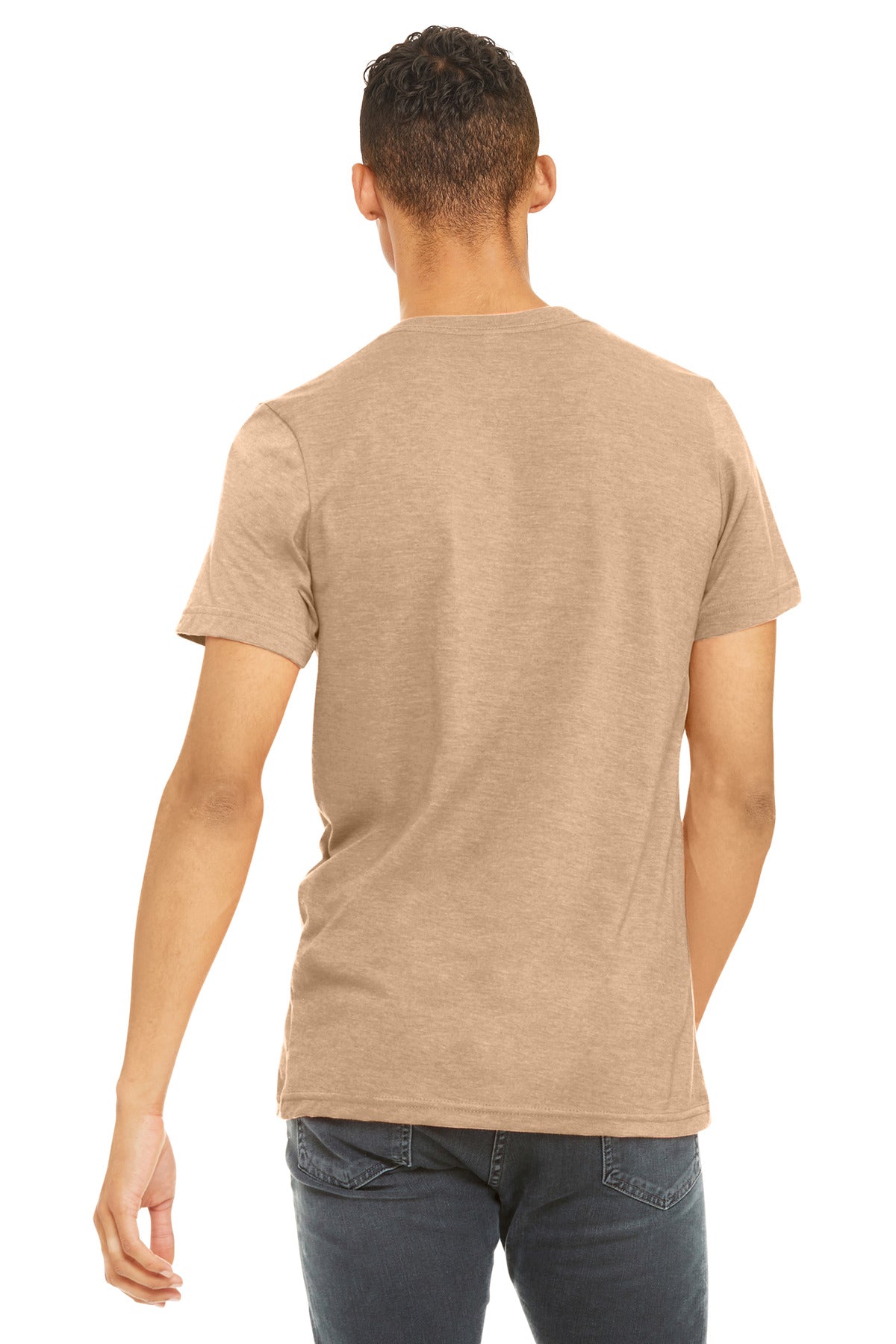 BELLA+CANVAS  Unisex Heather CVC Short Sleeve Tee - Heather Sand Dune