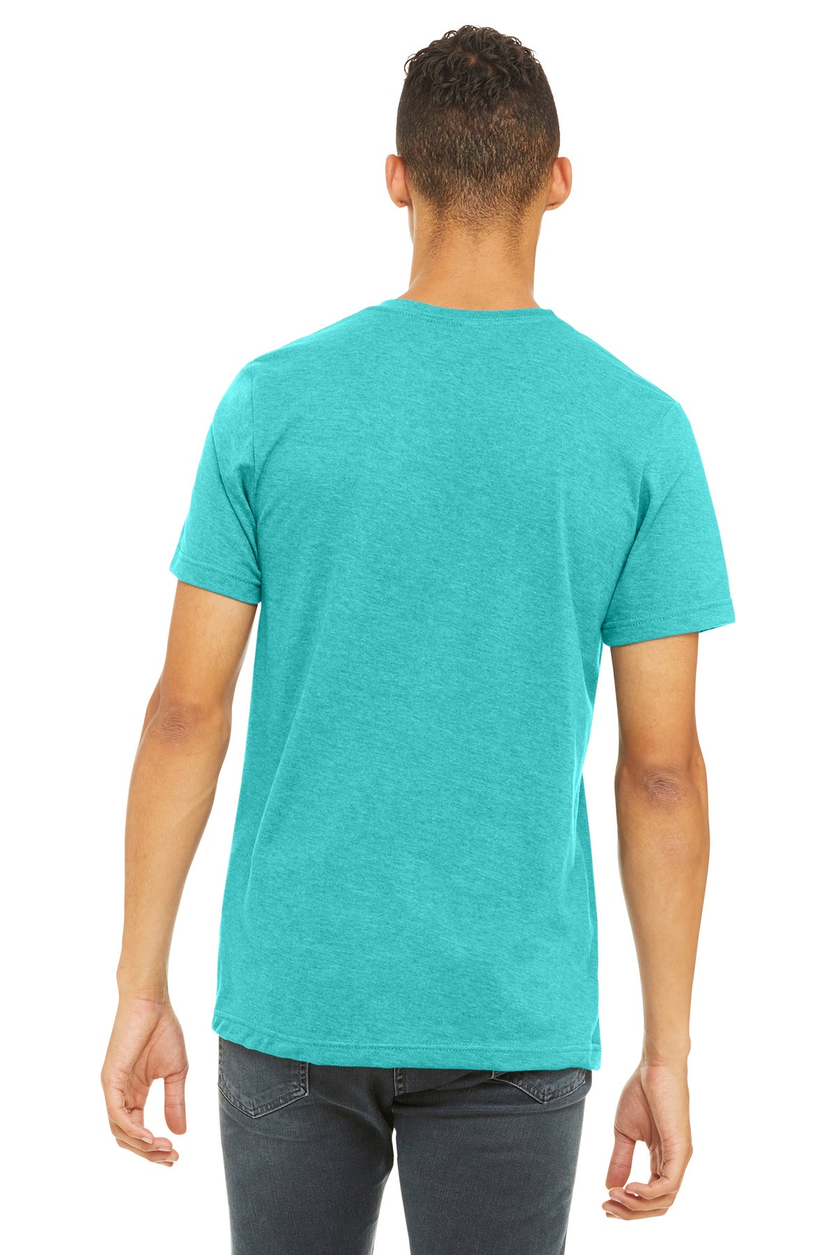 BELLA+CANVAS  Unisex Heather CVC Short Sleeve Tee - Heather Sea Green
