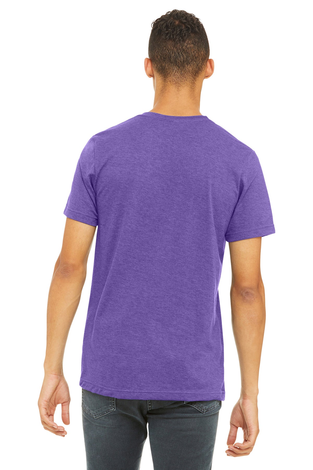 BELLA+CANVAS  Unisex Heather CVC Short Sleeve Tee - Heather Team Purple