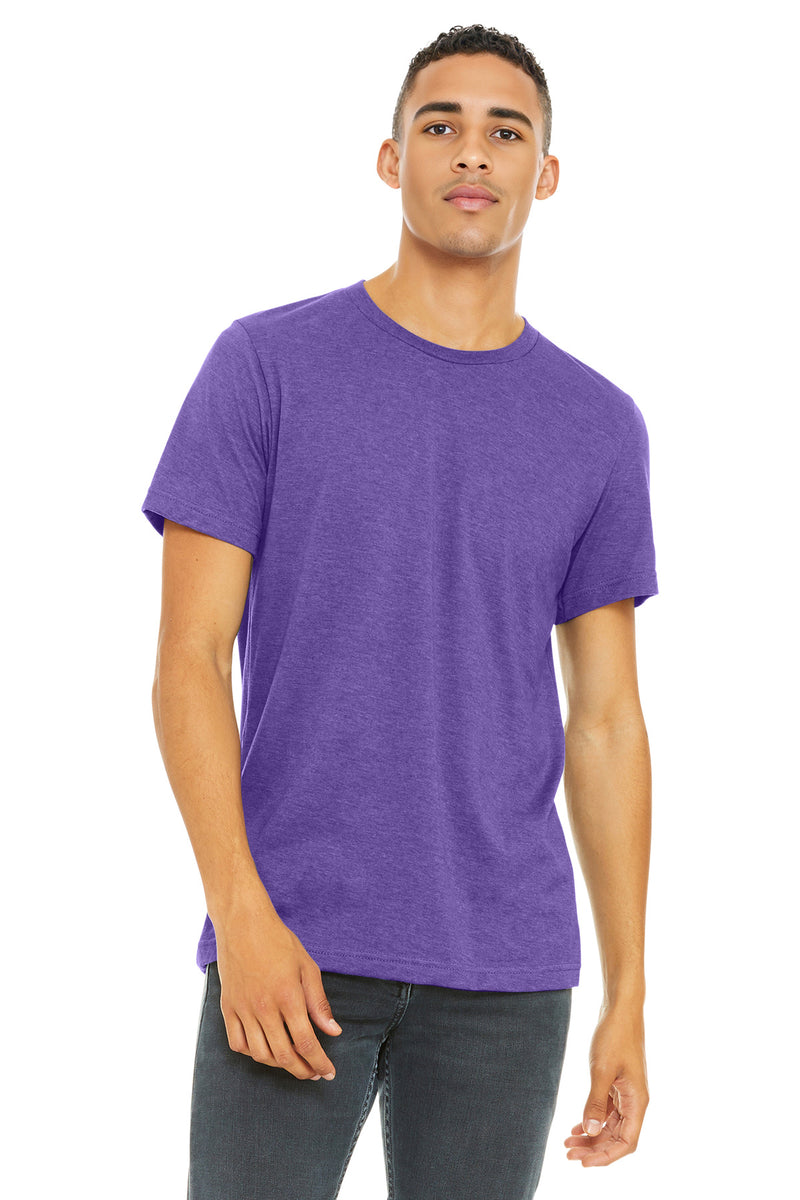BELLA+CANVAS  Unisex Heather CVC Short Sleeve Tee - Heather Team Purple
