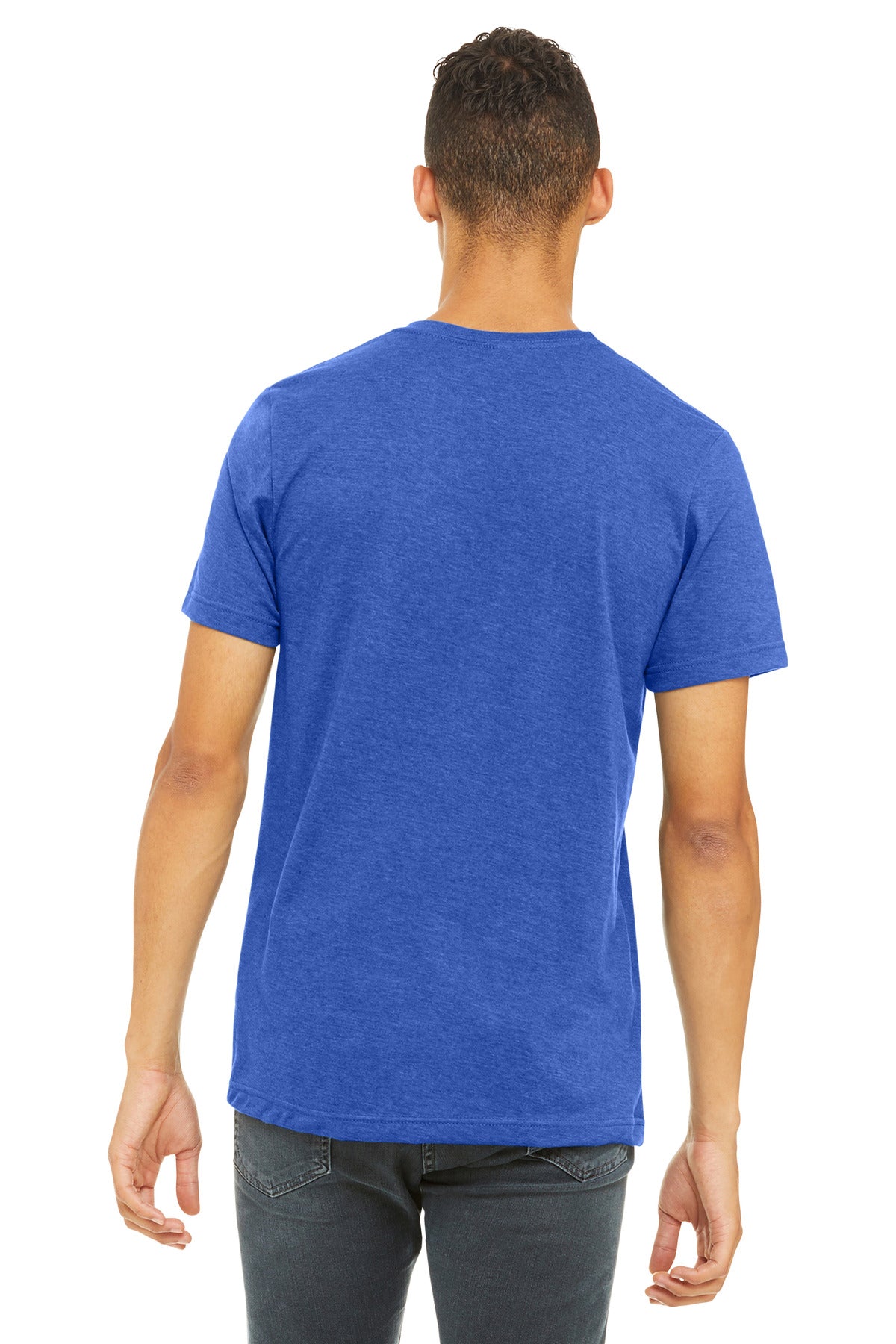 BELLA+CANVAS  Unisex Heather CVC Short Sleeve Tee - Heather True Royal