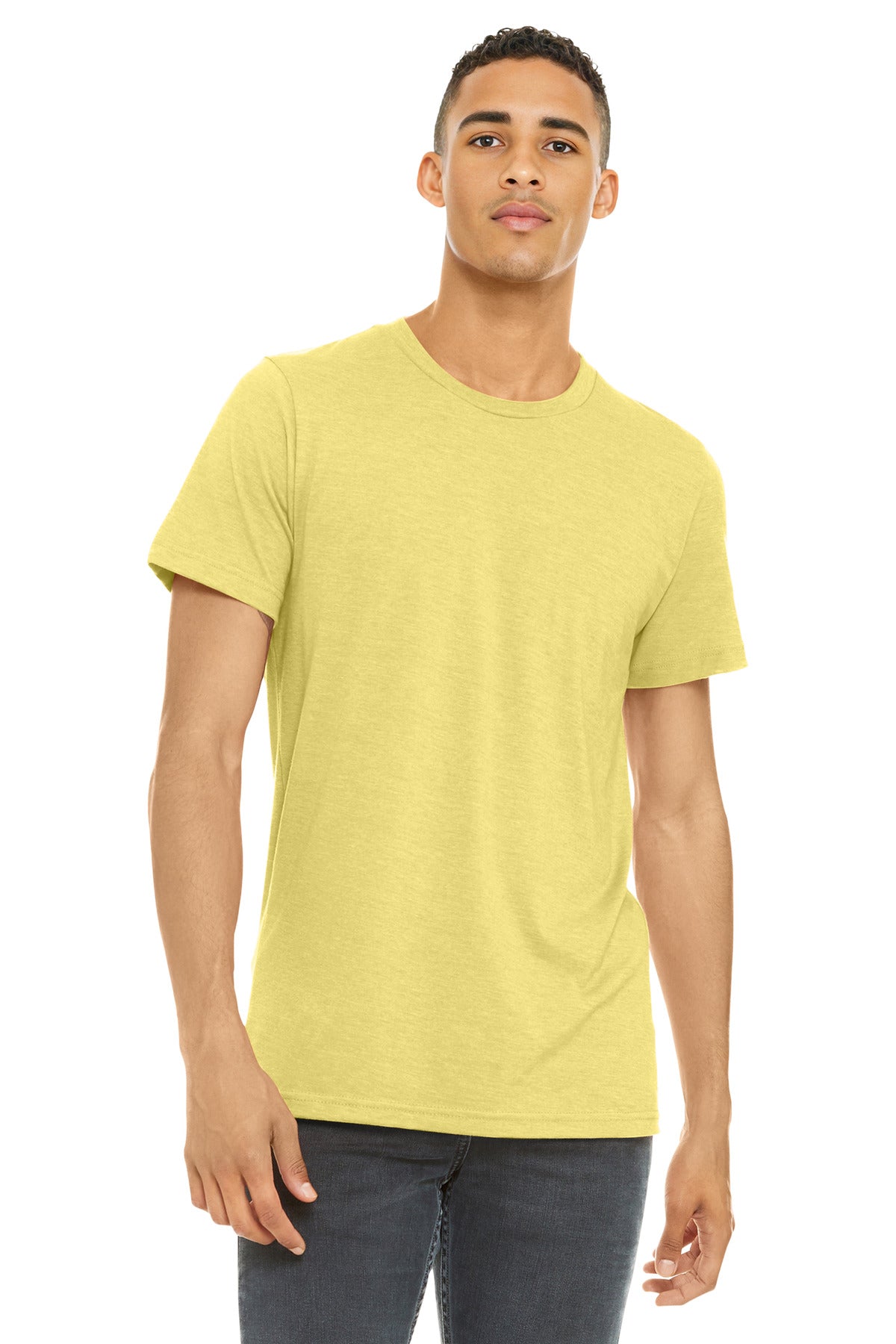 BELLA+CANVAS  Unisex Heather CVC Short Sleeve Tee - Heather Yellow