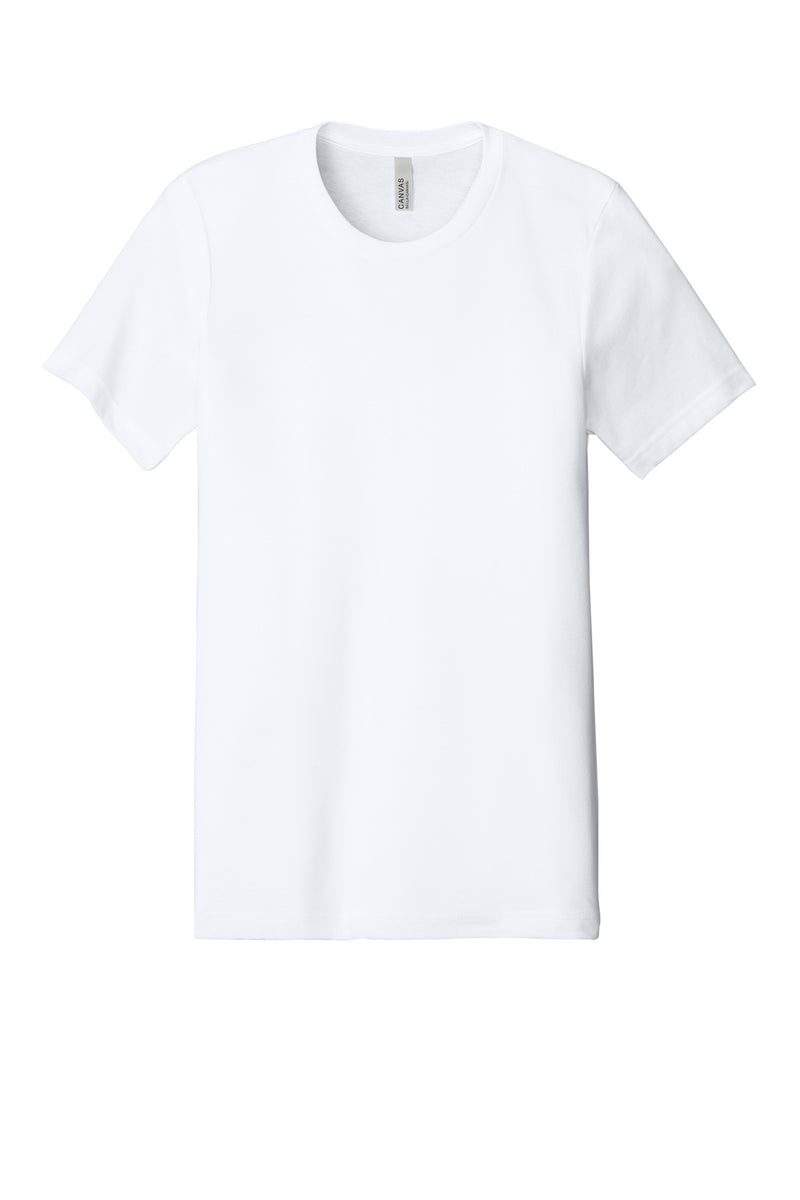 BELLA+CANVAS  Unisex Heather CVC Short Sleeve Tee - Solid White Blend