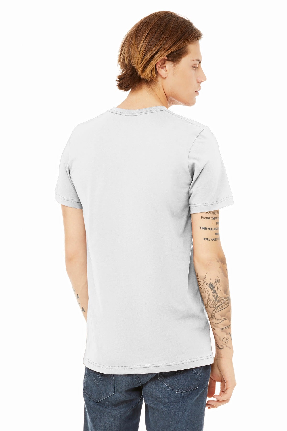 BELLA+CANVAS  Unisex Heather CVC Short Sleeve Tee - Solid White Blend