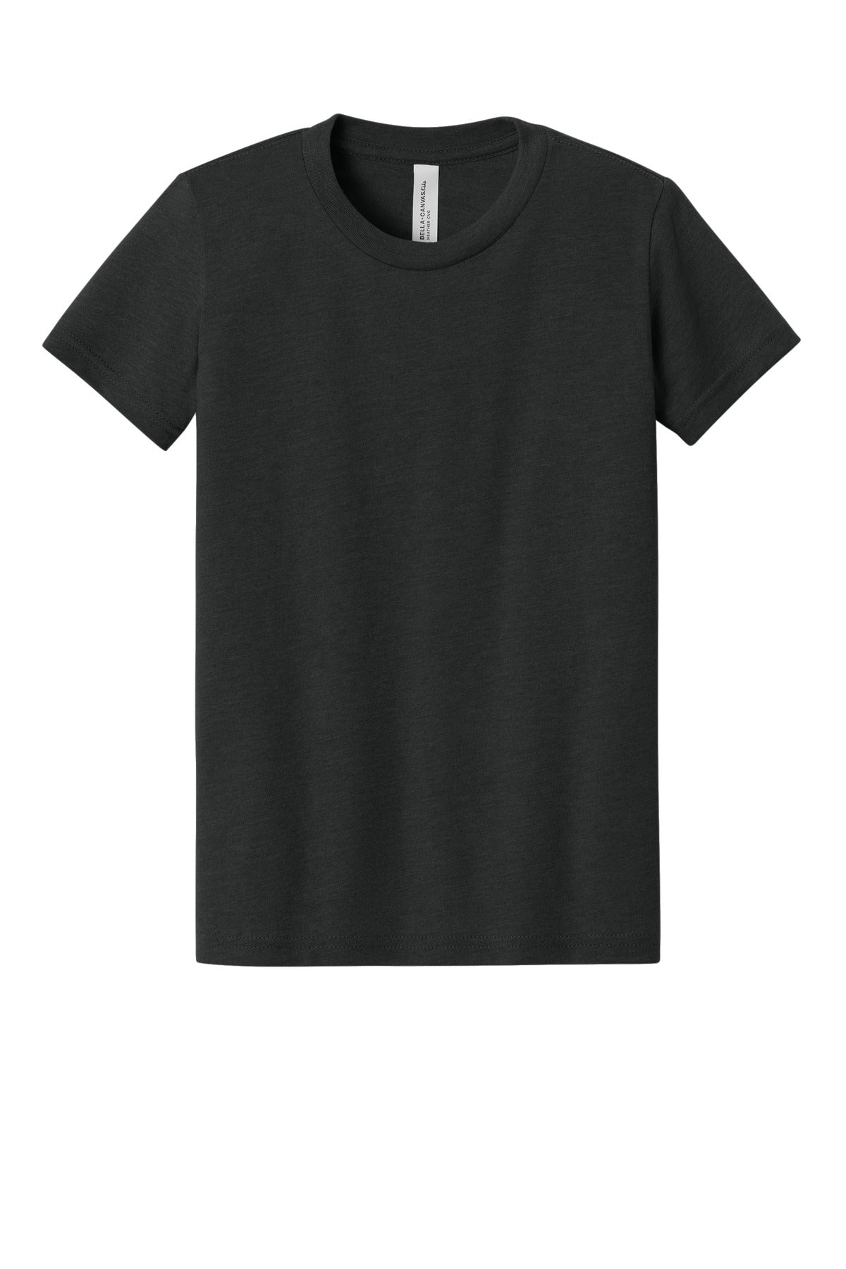 BELLA+CANVAS Youth Heather CVC Tee - Black Heather