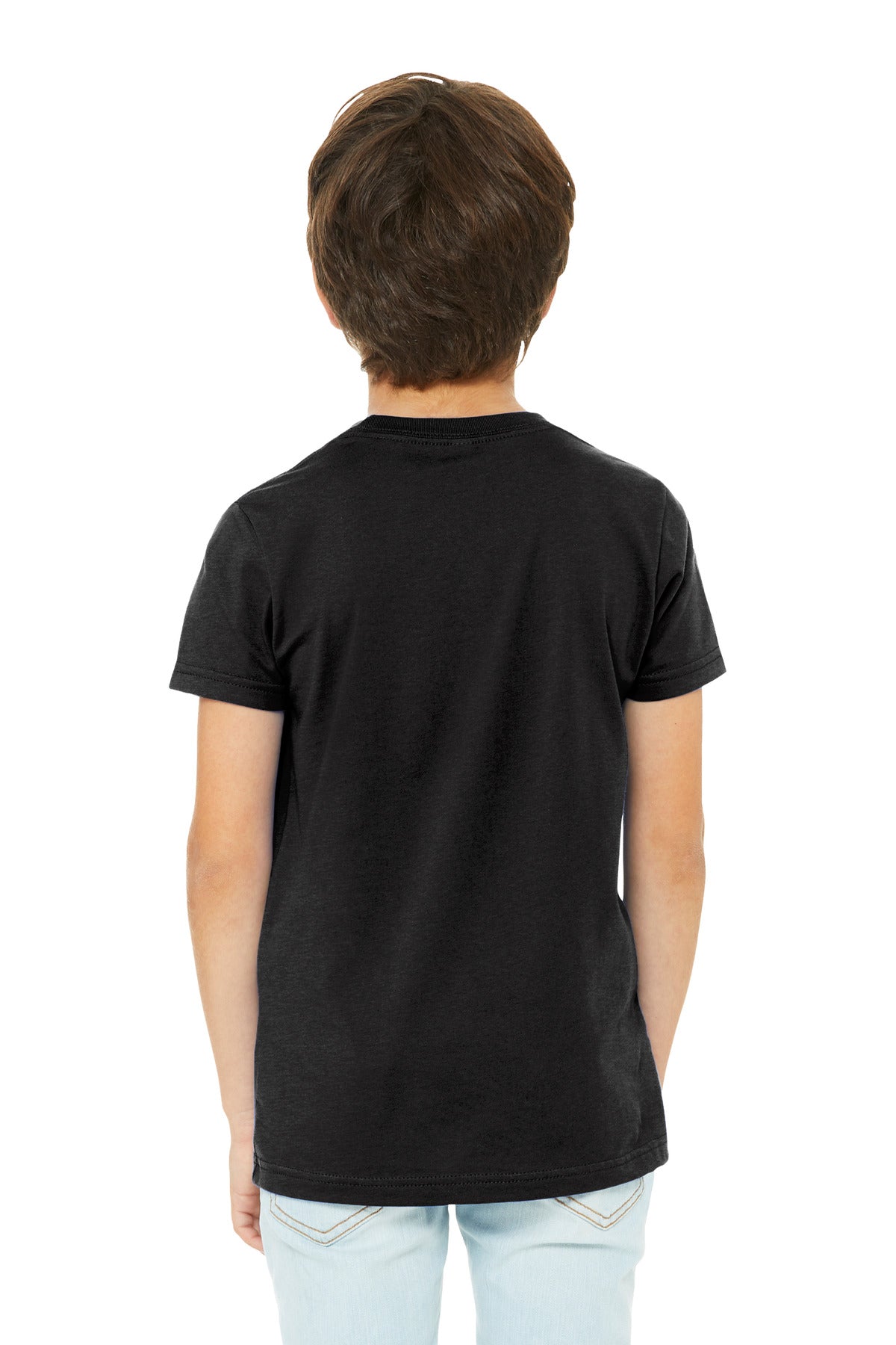 BELLA+CANVAS Youth Heather CVC Tee - Black Heather