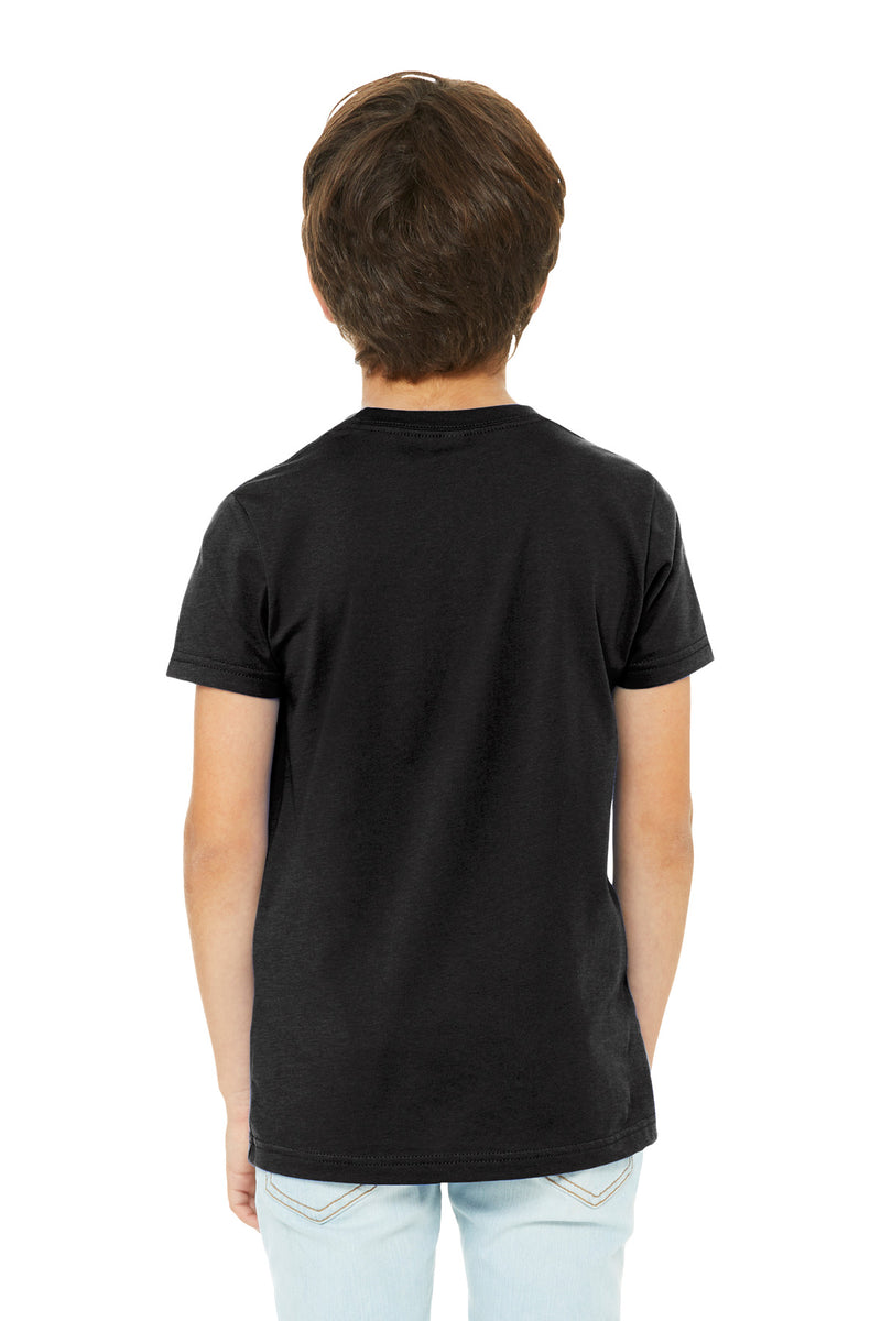 BELLA+CANVAS Youth Heather CVC Tee - Black Heather