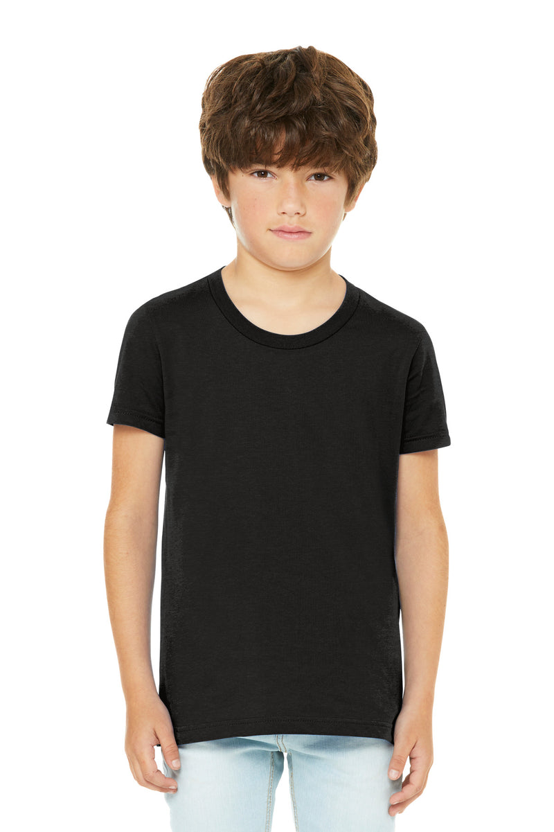 BELLA+CANVAS Youth Heather CVC Tee - Black Heather