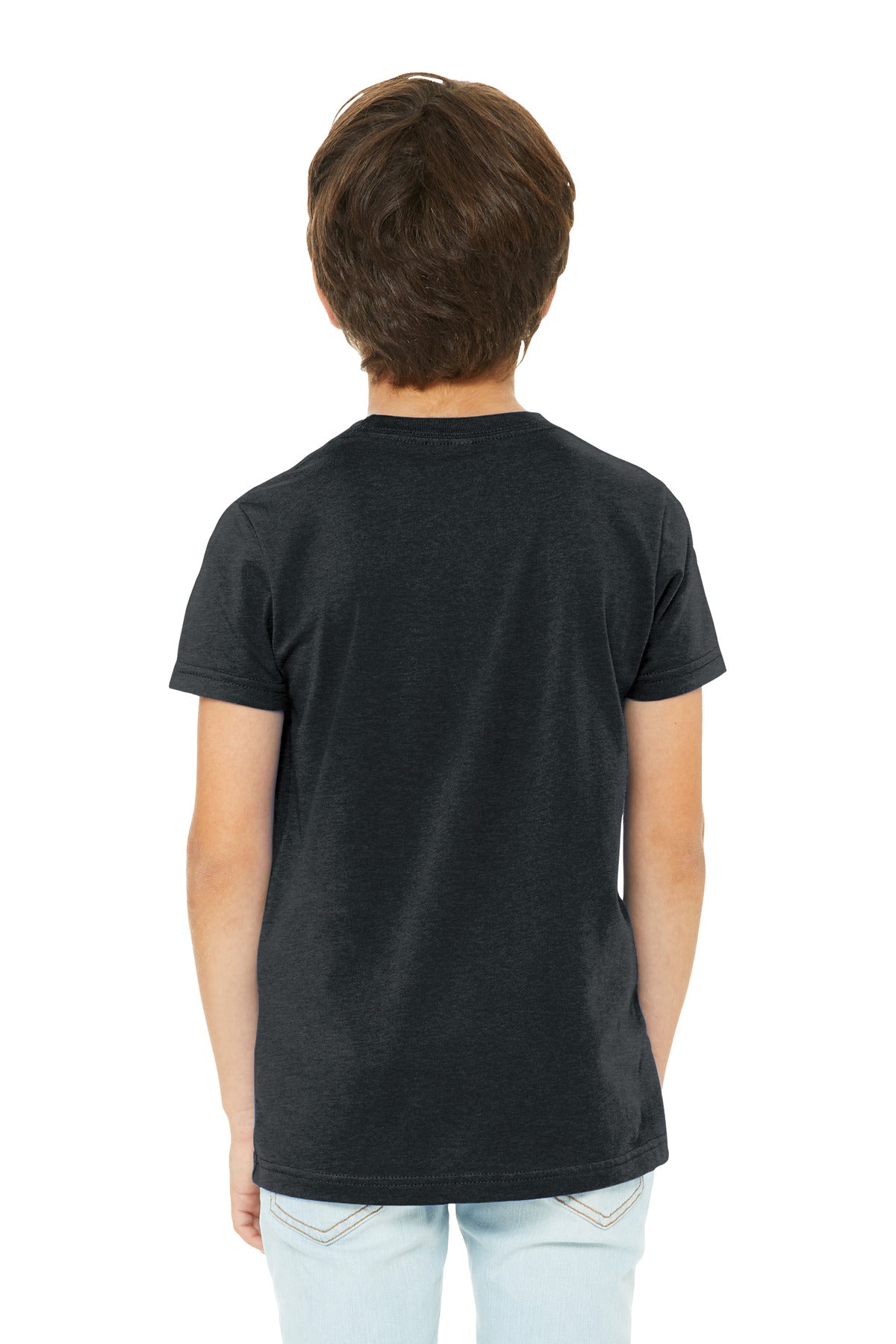 BELLA+CANVAS Youth Heather CVC Tee - Dark Grey Heather