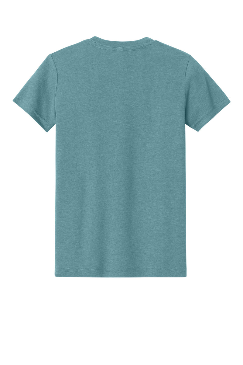 BELLA+CANVAS Youth Heather CVC Tee - Heather Blue Lagoon