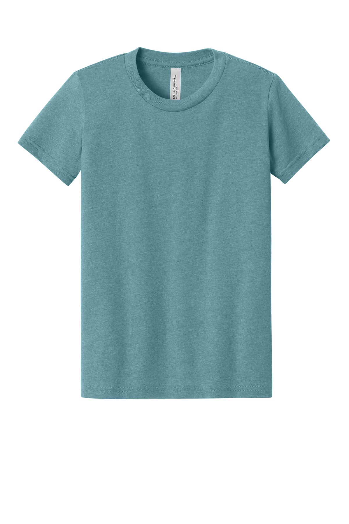 BELLA+CANVAS Youth Heather CVC Tee - Heather Blue Lagoon