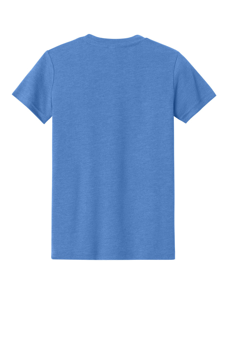 BELLA+CANVAS Youth Heather CVC Tee - Heather Columbia Blue