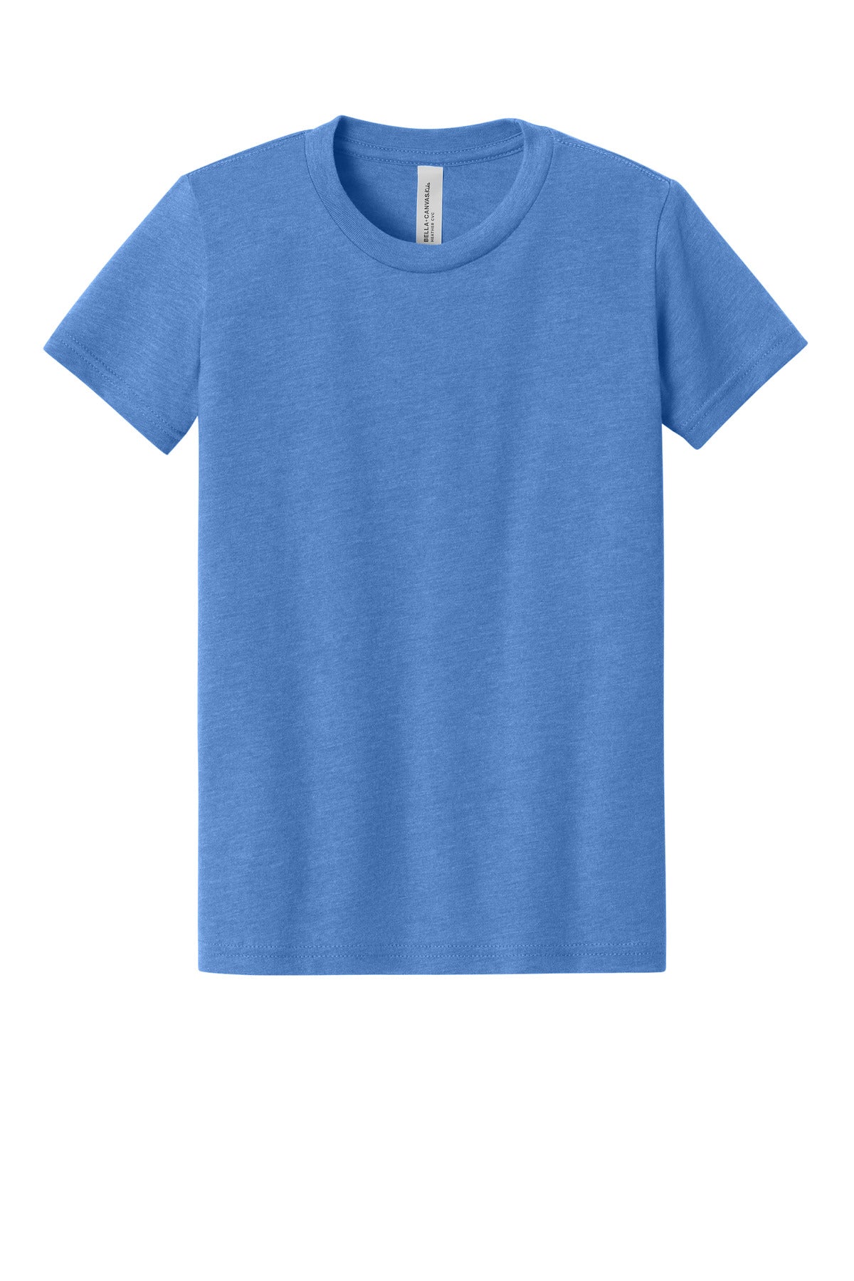 BELLA+CANVAS Youth Heather CVC Tee - Heather Columbia Blue