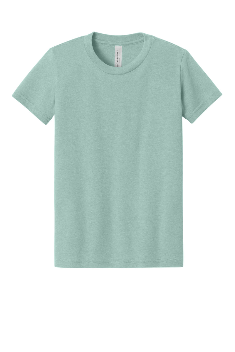 BELLA+CANVAS Youth Heather CVC Tee - Heather Dusty Blue