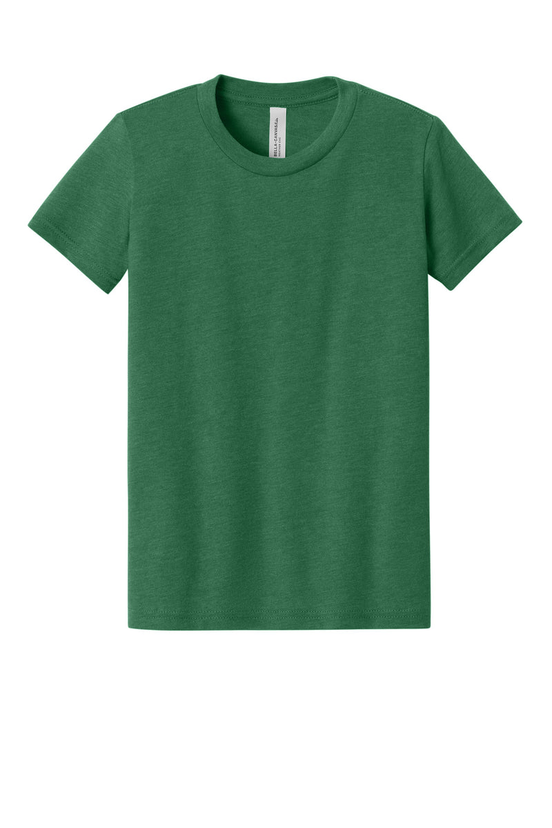 BELLA+CANVAS Youth Heather CVC Tee - Heather Grass Green
