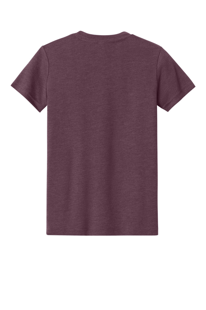 BELLA+CANVAS Youth Heather CVC Tee - Heather Maroon