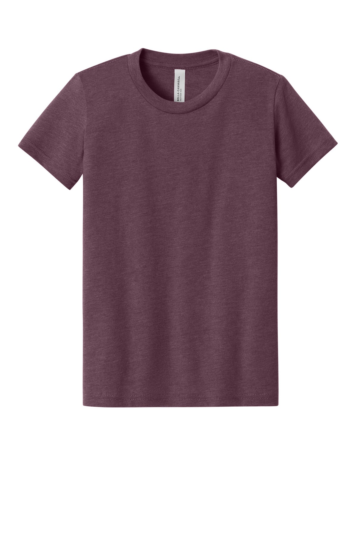 BELLA+CANVAS Youth Heather CVC Tee - Heather Maroon