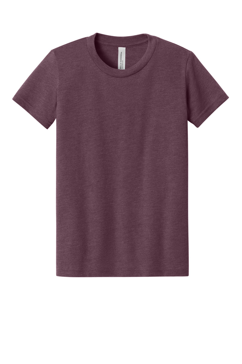 BELLA+CANVAS Youth Heather CVC Tee - Heather Maroon