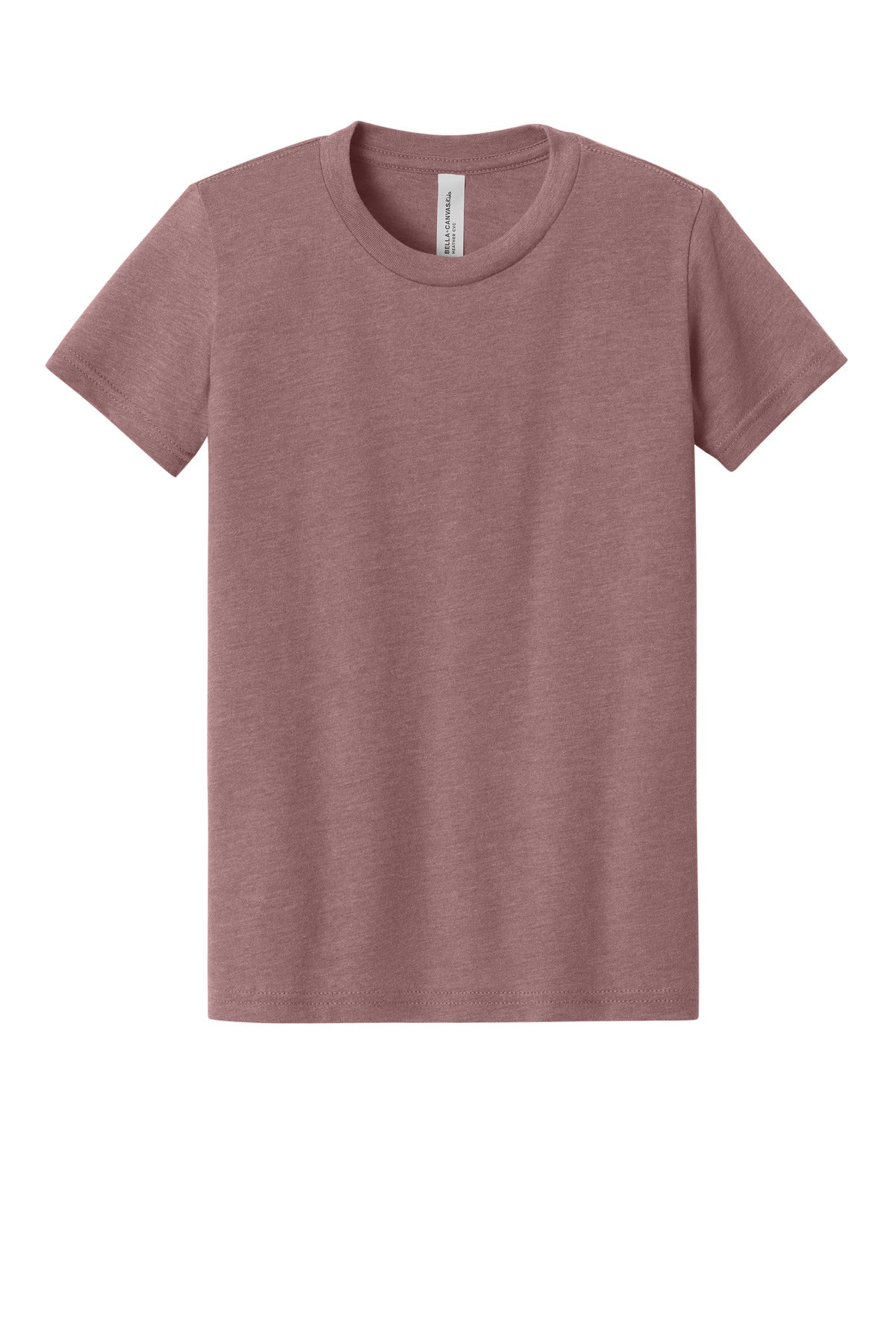 BELLA+CANVAS Youth Heather CVC Tee - Heather Mauve