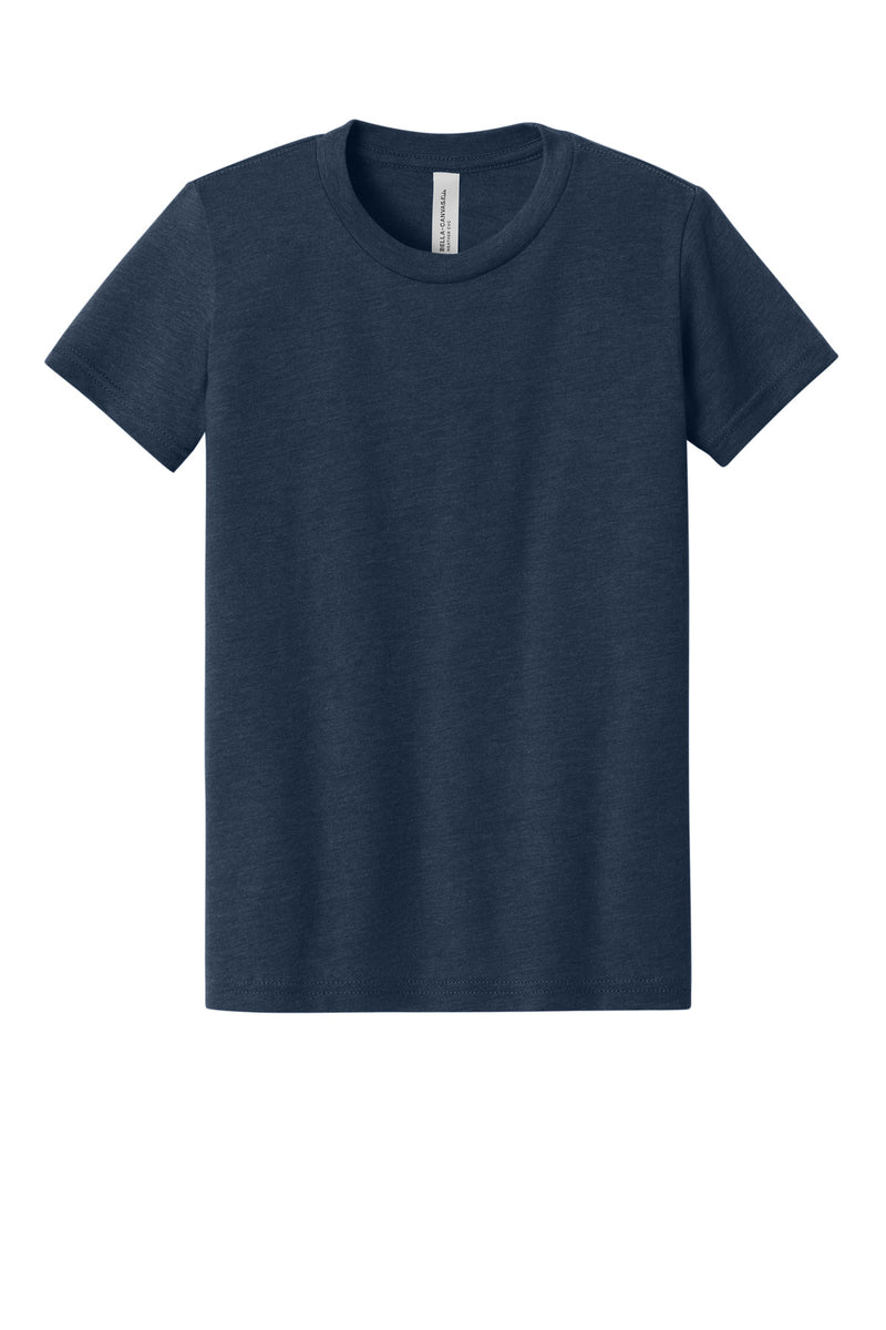 BELLA+CANVAS Youth Heather CVC Tee - Heather Midnight Navy