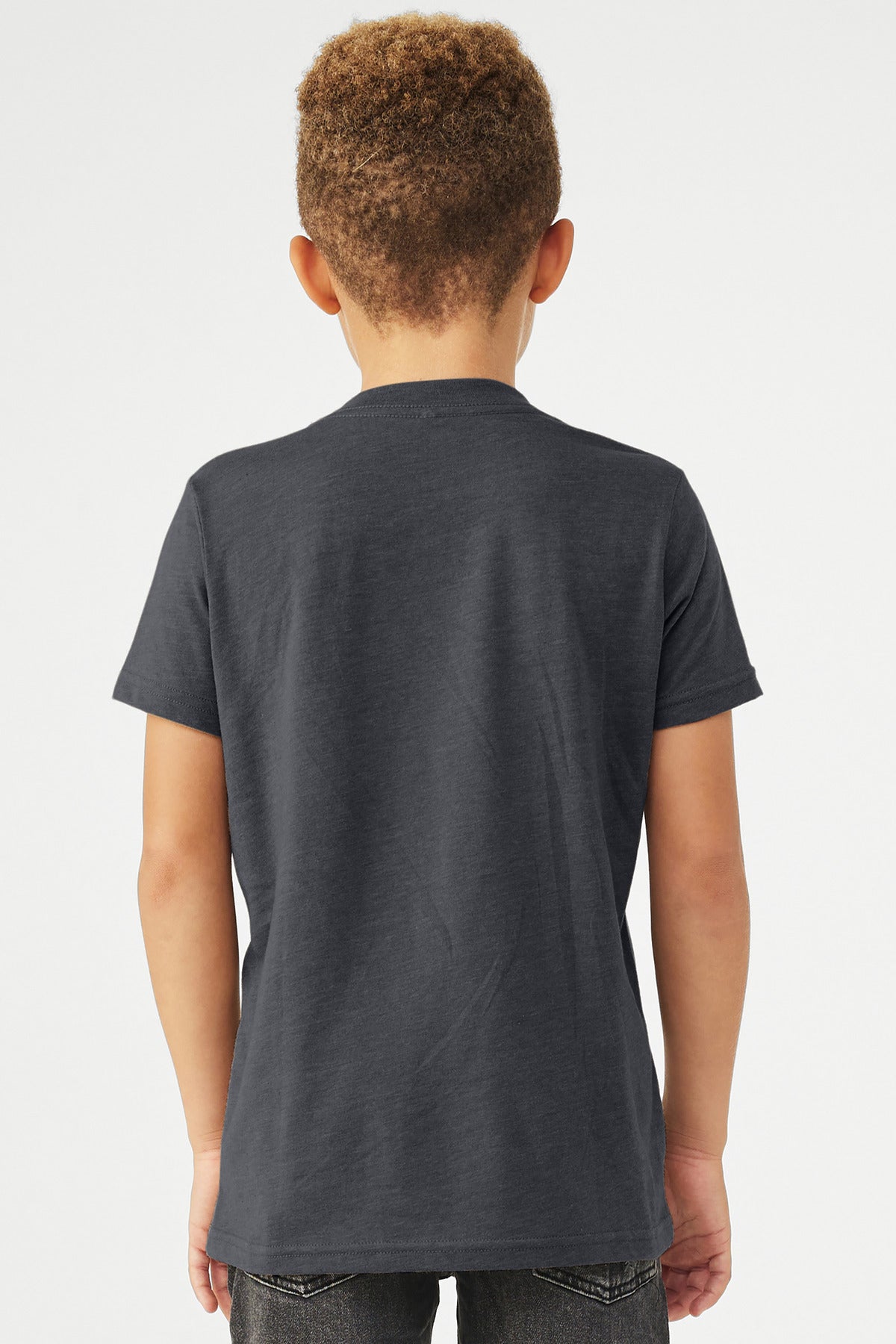 BELLA+CANVAS Youth Heather CVC Tee - Heather Midnight Navy
