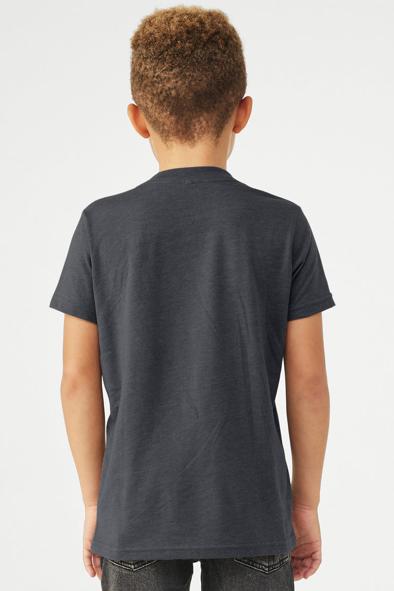 BELLA+CANVAS Youth Heather CVC Tee - Heather Midnight Navy