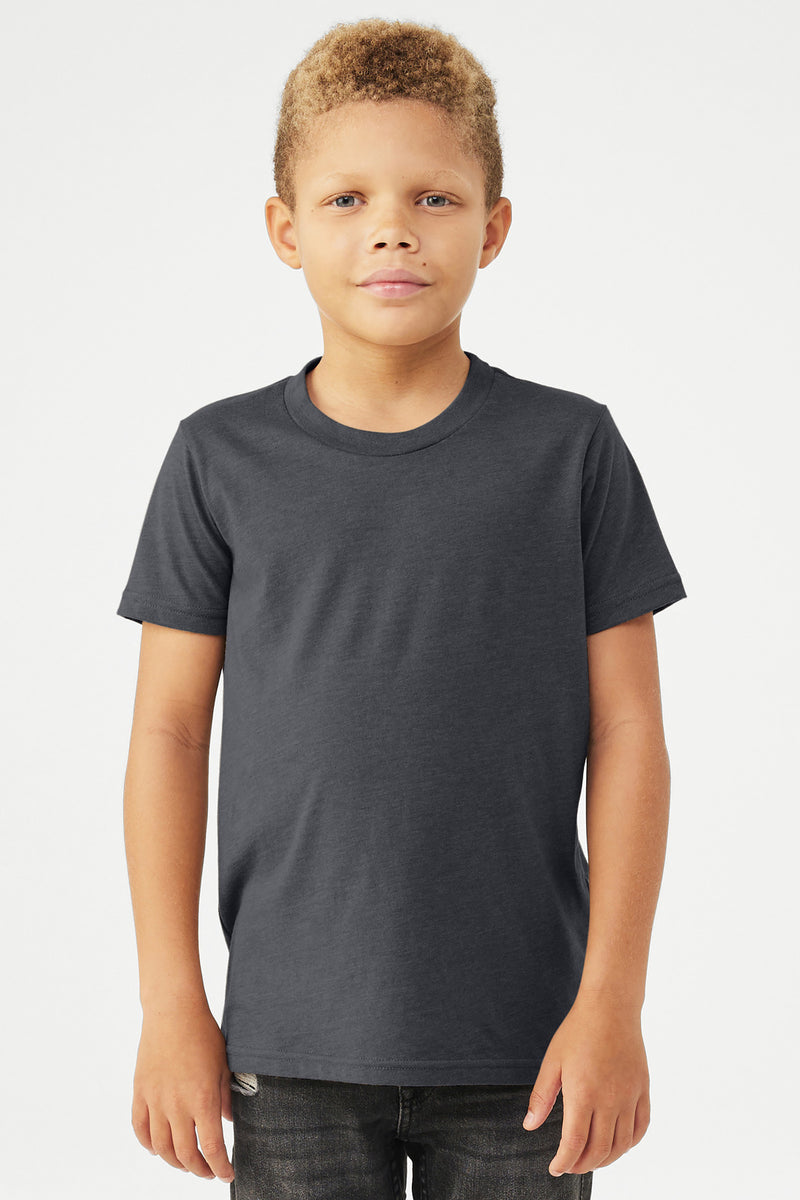 BELLA+CANVAS Youth Heather CVC Tee - Heather Midnight Navy