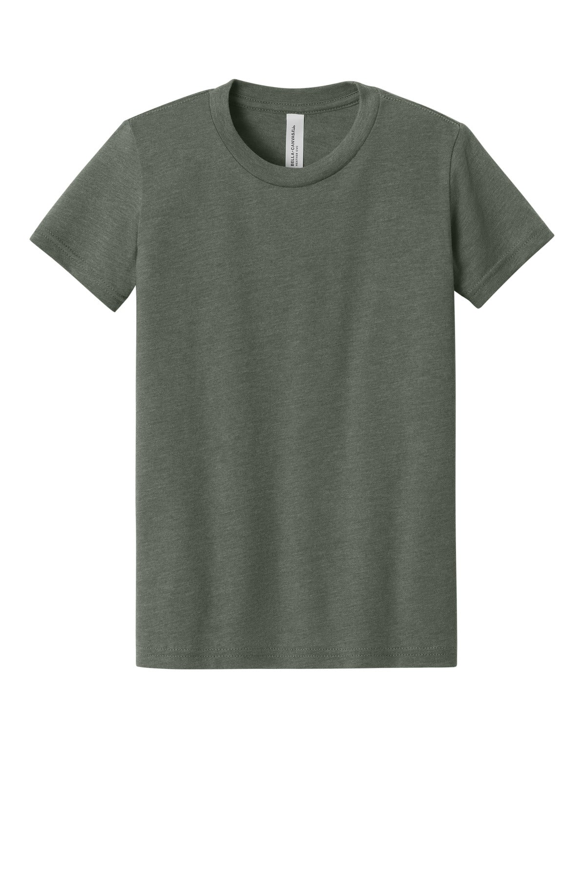 BELLA+CANVAS Youth Heather CVC Tee - Heather Military Green