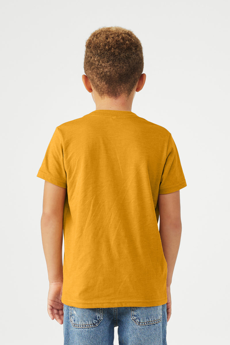 BELLA+CANVAS Youth Heather CVC Tee - Heather Mustard