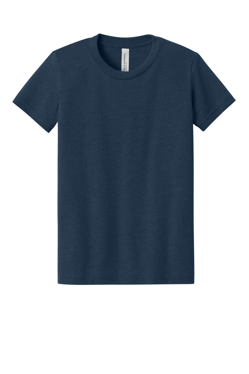 BELLA+CANVAS Youth Heather CVC Tee - Heather Navy