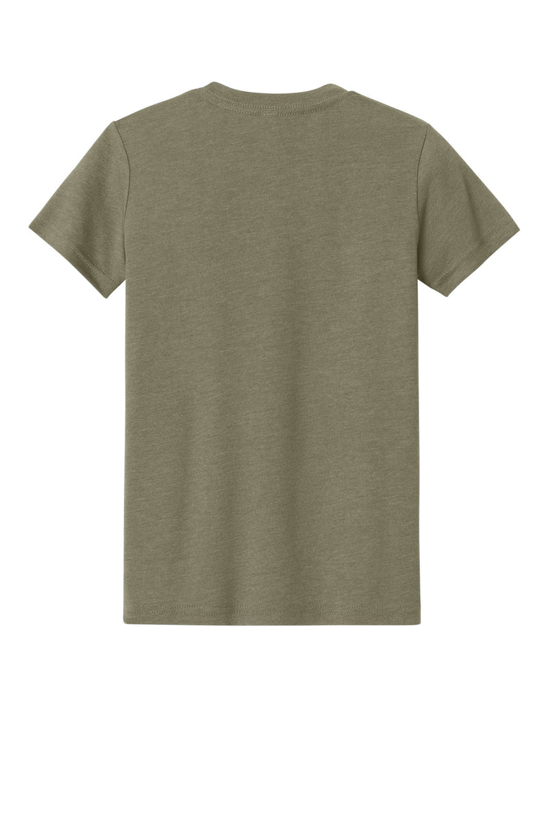 BELLA+CANVAS Youth Heather CVC Tee - Heather Olive