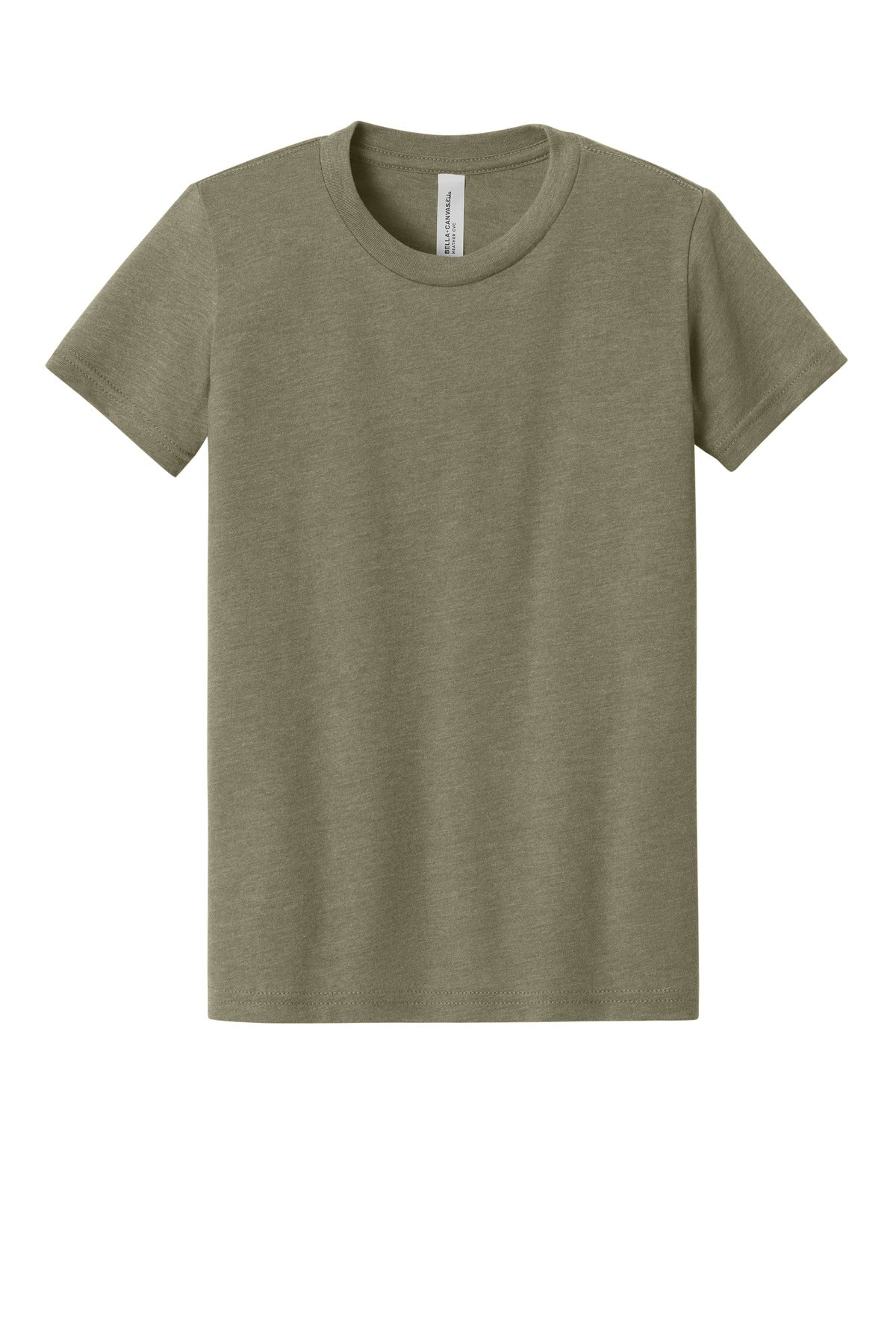 BELLA+CANVAS Youth Heather CVC Tee - Heather Olive