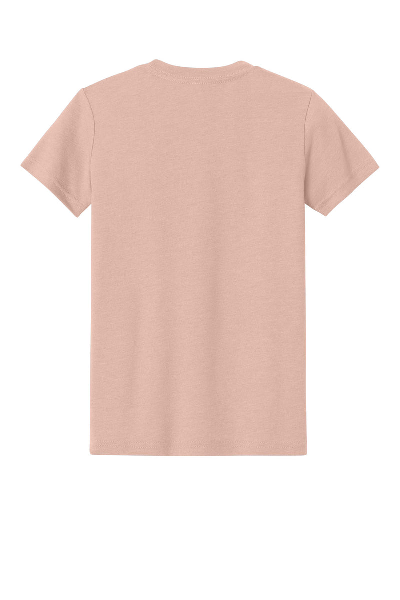 BELLA+CANVAS Youth Heather CVC Tee - Heather Peach