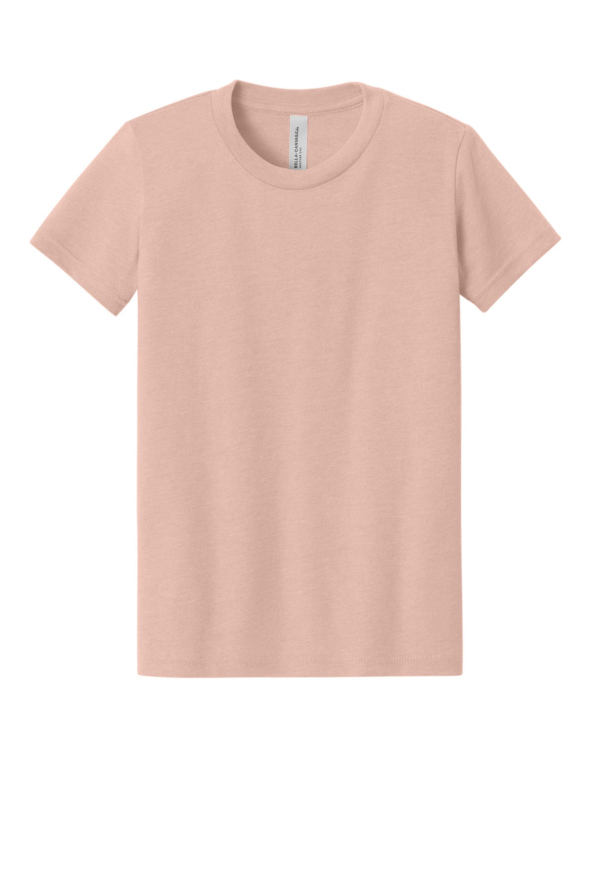 BELLA+CANVAS Youth Heather CVC Tee - Heather Peach