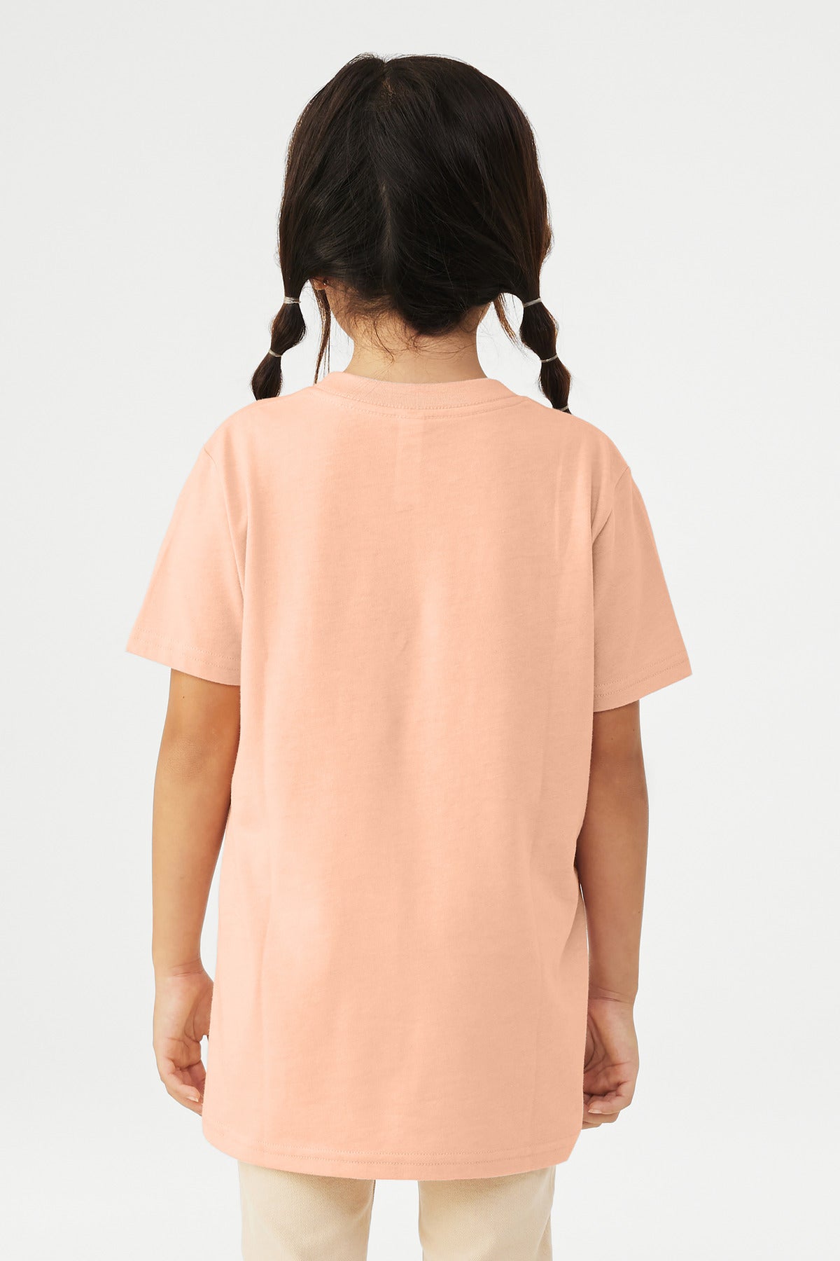 BELLA+CANVAS Youth Heather CVC Tee - Heather Peach