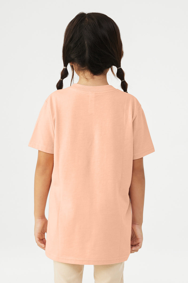 BELLA+CANVAS Youth Heather CVC Tee - Heather Peach
